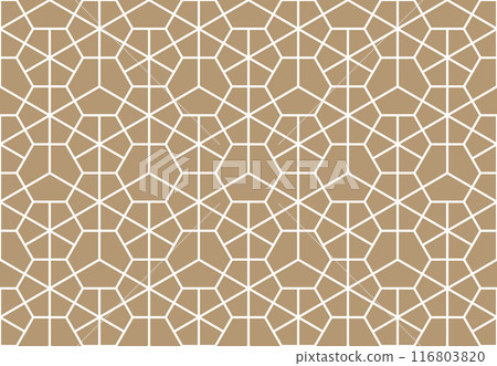 The geometric pattern with lines. Seamless vector background. White and beige texture. Graphic modern pattern. Simple lattice graphic design 116803820