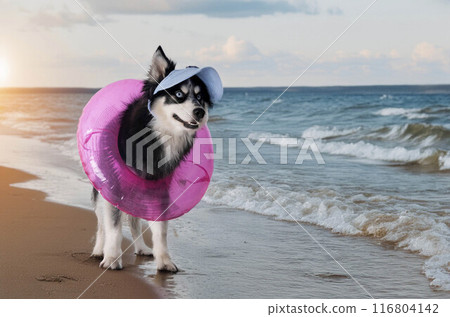 Pomsky in studio 116804142