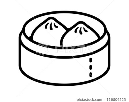 Simple line icon of steamed meat buns Simple line icon of steamed meat buns 116804223