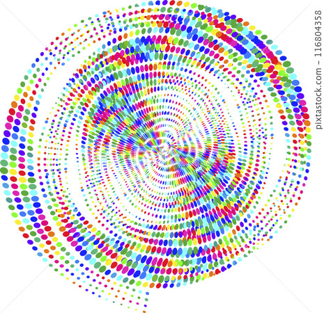 circle with colored ovals making a beautiful gradient texture 116804358