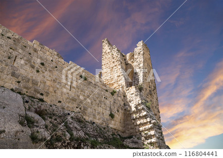 The ayyubid castle of Ajloun (built in the 12th century) in northern Jordan, Middle East The ayyubid castle of Ajloun (built in the 12th century) in northern Jordan, Middle East 116804441