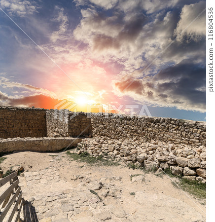 The ayyubid castle of Ajloun (built in the 12th century) in northern Jordan, Middle East The ayyubid castle of Ajloun (built in the 12th century) in northern Jordan, Middle East 116804536
