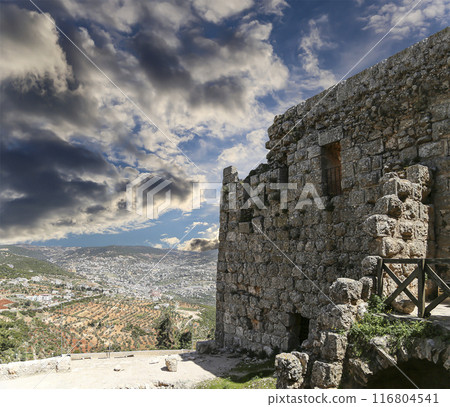The ayyubid castle of Ajloun (built in the 12th century) in northern Jordan, Middle East The ayyubid castle of Ajloun (built in the 12th century) in northern Jordan, Middle East 116804541