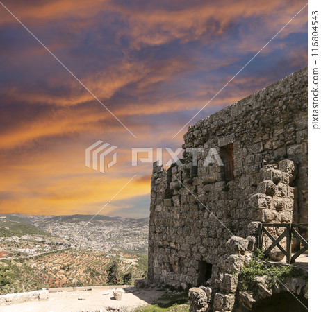The ayyubid castle of Ajloun (built in the 12th century) in northern Jordan, Middle East The ayyubid castle of Ajloun (built in the 12th century) in northern Jordan, Middle East 116804543
