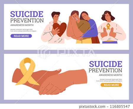 A set of illustrations to raise awareness about mental health for webpages and articles A set of illustrations to raise awareness about mental health for webpages and articles 116805547