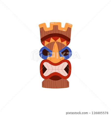 Tiki Polynesian mask vector illustration 116805578