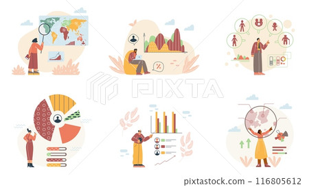 Demographic analytics vector set Demographic analytics vector set 116805612