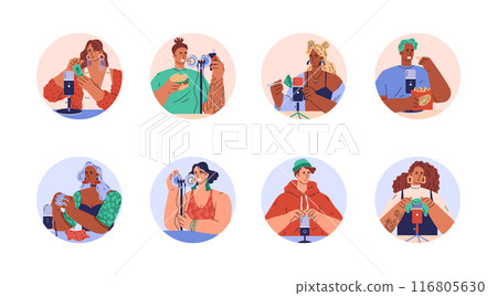 ASMR activity diversity vector set ASMR activity diversity vector set 116805630