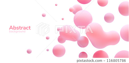 Vector pink liquid elements set. Vector pink liquid elements set. 116805786