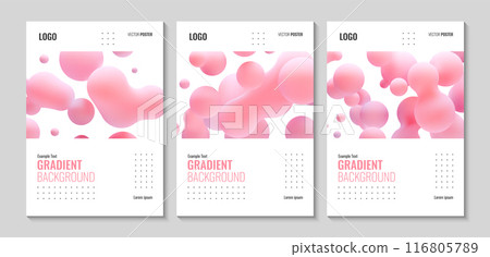 Vector pink liquid elements set. Vector pink liquid elements set. 116805789