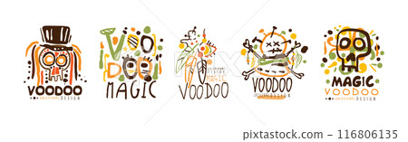 Voodoo Original Design Logo and Label Collection Vector Set 116806135