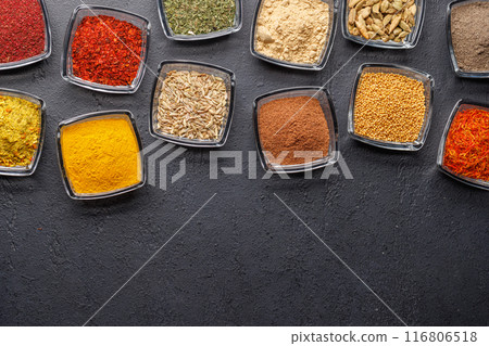 Various spices on the table 116806518