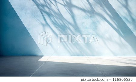 A light background with shadows on the wall for product presentations 116806523