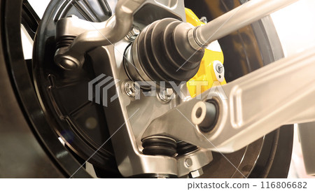 Car suspension. Technical images of structure of car spare parts. Such as Front or Rear suspension Shock absorber suspension Brake. Elements of the suspension and Chassis structure. Car service repair Car suspension. Technical images of structure of car spare parts. Such as Front or Rear suspension Shock absorber suspension Brake. Elements of the suspension and Chassis structure. Car service repair 116806682