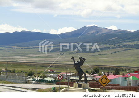Cabins along w trek  Patagonia Chile 116806712