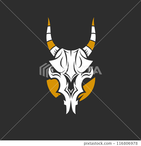 Goat wordmark design vector. goat head logo 116806978