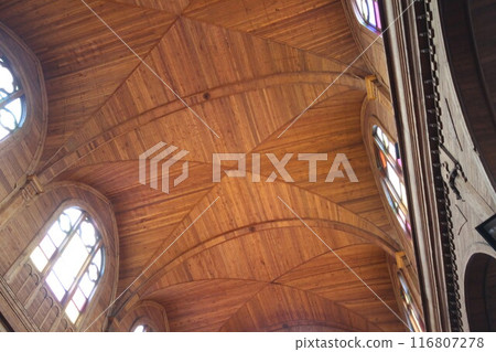 Wooden chruches in Castro on Chiloe Island, Chile Wooden chruches in Castro on Chiloe Island, Chile 116807278