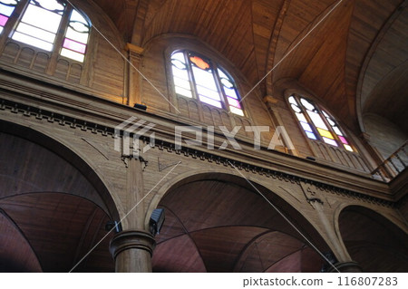 Wooden chruches in Castro on Chiloe Island, Chile 116807283