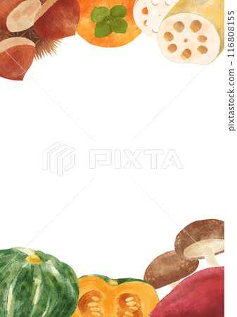 秋天的味道框架6水彩觸感 秋天的味道框架6水彩觸感 116808155