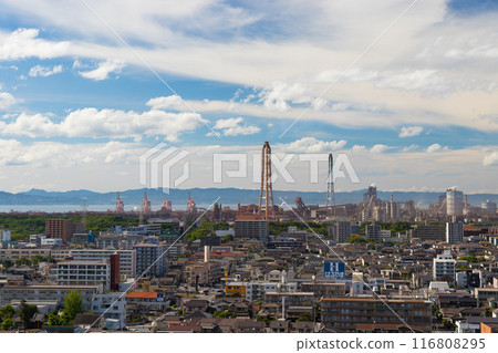 Daytime view of Oita city from Gokoku Shrine (Oita City, Oita Prefecture) 116808295