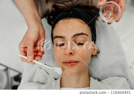 Relaxing facial massage. Health care. Relaxing facial massage. Health care. 116808401
