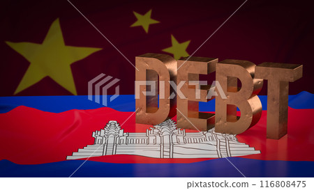 The Cambodia flag for Business background concept 3d rendering. The Cambodia flag for Business background concept 3d rendering. 116808475