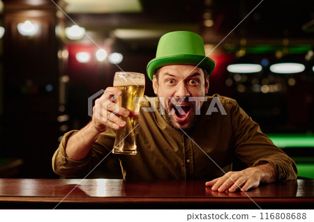 Enjoying celebration of Irish holiday 116808688