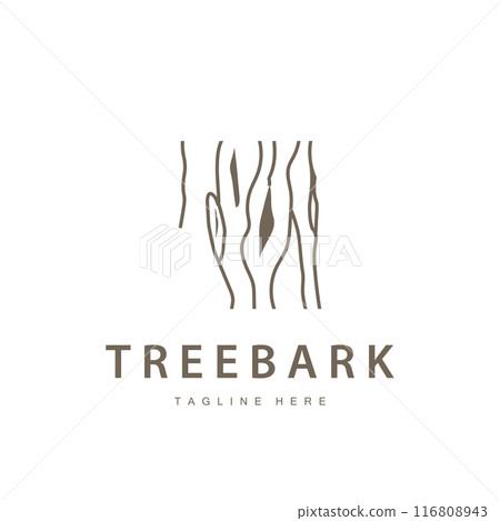 Wood logo design structure layers forest tree bark vector template 116808943