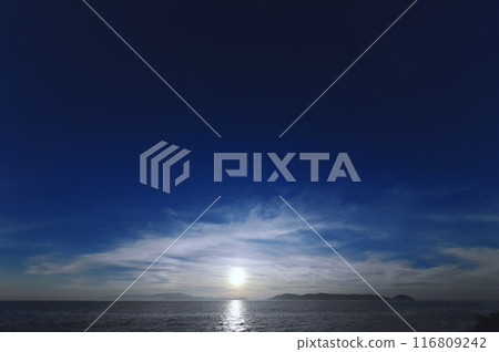 Evening sky with cirrus clouds and halos, summer, ultra-wide-angle, sky-focused, 240707pm Evening sky with cirrus clouds and halos, summer, ultra-wide-angle, sky-focused, 240707pm 116809242