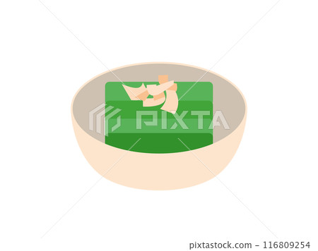 Illustration of boiled spinach Illustration of boiled spinach 116809254