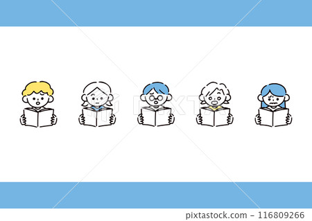 Books and children illustration set 116809266