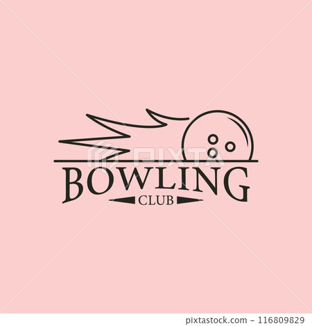 Fire bowling line art logo icon and symbol minimalist game tournament vector illustration design Fire bowling line art logo icon and symbol minimalist game tournament vector illustration design 116809829