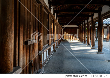 【奈良縣】法隆寺的迴廊，感受歷史的厚重 116810123