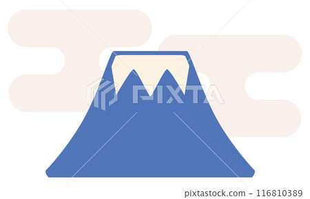 富士山的簡單矢量圖 116810389