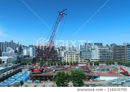 High-rise apartment building construction site 116810790