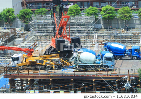 High-rise apartment building construction site 116810834