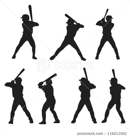 Baseball vector silhouettes 116812002