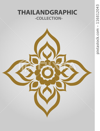 Vector element ethnic decorative ornament ethnic thai illustration Vector element ethnic decorative ornament ethnic thai illustration 116812043