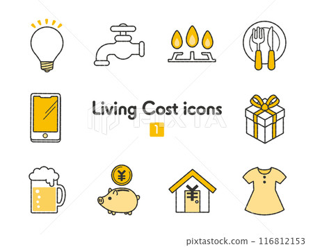 Icon collection Living expenses 116812153