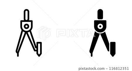 Illustration Vector graphic of drawing compass icon Illustration Vector graphic of drawing compass icon 116812351