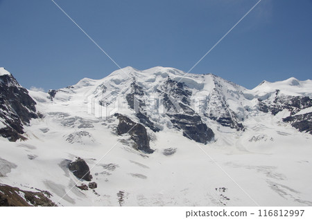 The upper reaches of the four glaciers as seen from the Diavolezza observation deck The upper reaches of the four glaciers as seen from the Diavolezza observation deck 116812997