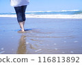 A woman walking along the beach 116813892