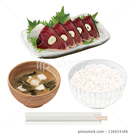 Seared bonito set meal Seared bonito set meal 116814166