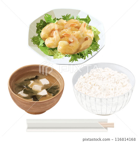 Shrimp Mayo Set Meal 116814168