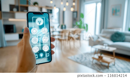 The latest in home technology with smart devices and IoT 116814214