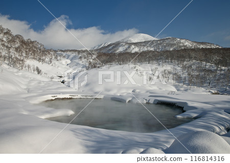 Niseko Yumoto Onsen Oyunuma in winter 116814316