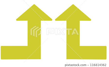 90 degree bend arrow (yellow set) (no line drawing) 90 degree bend arrow (yellow set) (no line drawing) 116814362