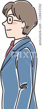 各年齡層的人_側身_正常表情_學生_高中生_男學生 各年齡層的人_側身_正常表情_學生_高中生_男學生 116814392