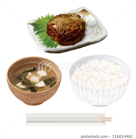 日式漢堡套餐 116814462