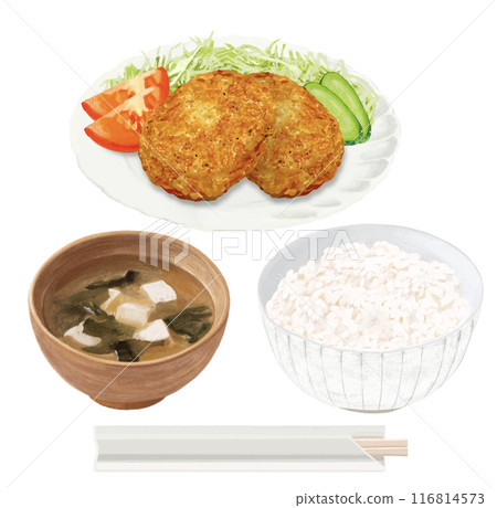 Croquette set meal Croquette set meal 116814573